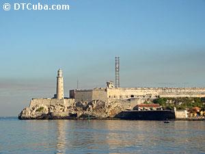 View of the Castle of the Three Kings of El Morro from Havana`s Malecón