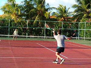 Tennis courts.
