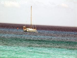 Boat at María La Gorda Villa, Pinar del Río