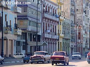 Buildings on Havana`s Malecón (seafront)