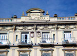 Façade of Inglaterra Hotel.