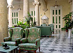 Second floor balcony overlooking interior patio