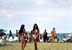 Partying at the beach