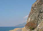 Road between Sierra Maestra and Caribbean Sea