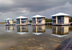 Cabanas by the lake.